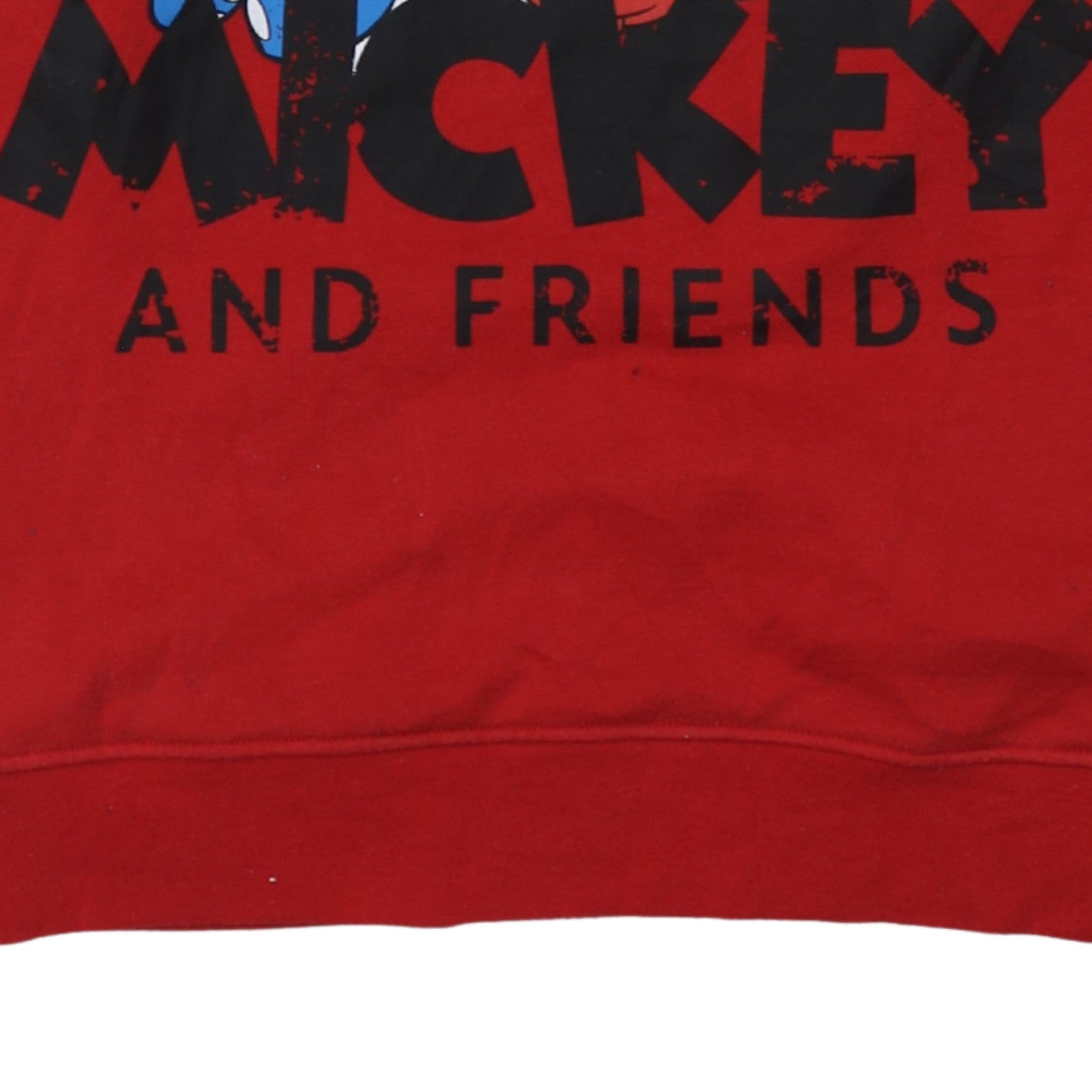 Disney Women Red Mickey & Friends Sweatshirt XL Crew Neck Pullover