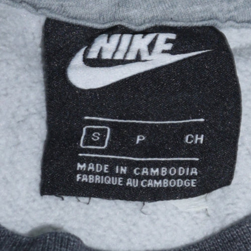 Nike Mens Grey Embroidered Logo Crew Neck Sweatshirt Small