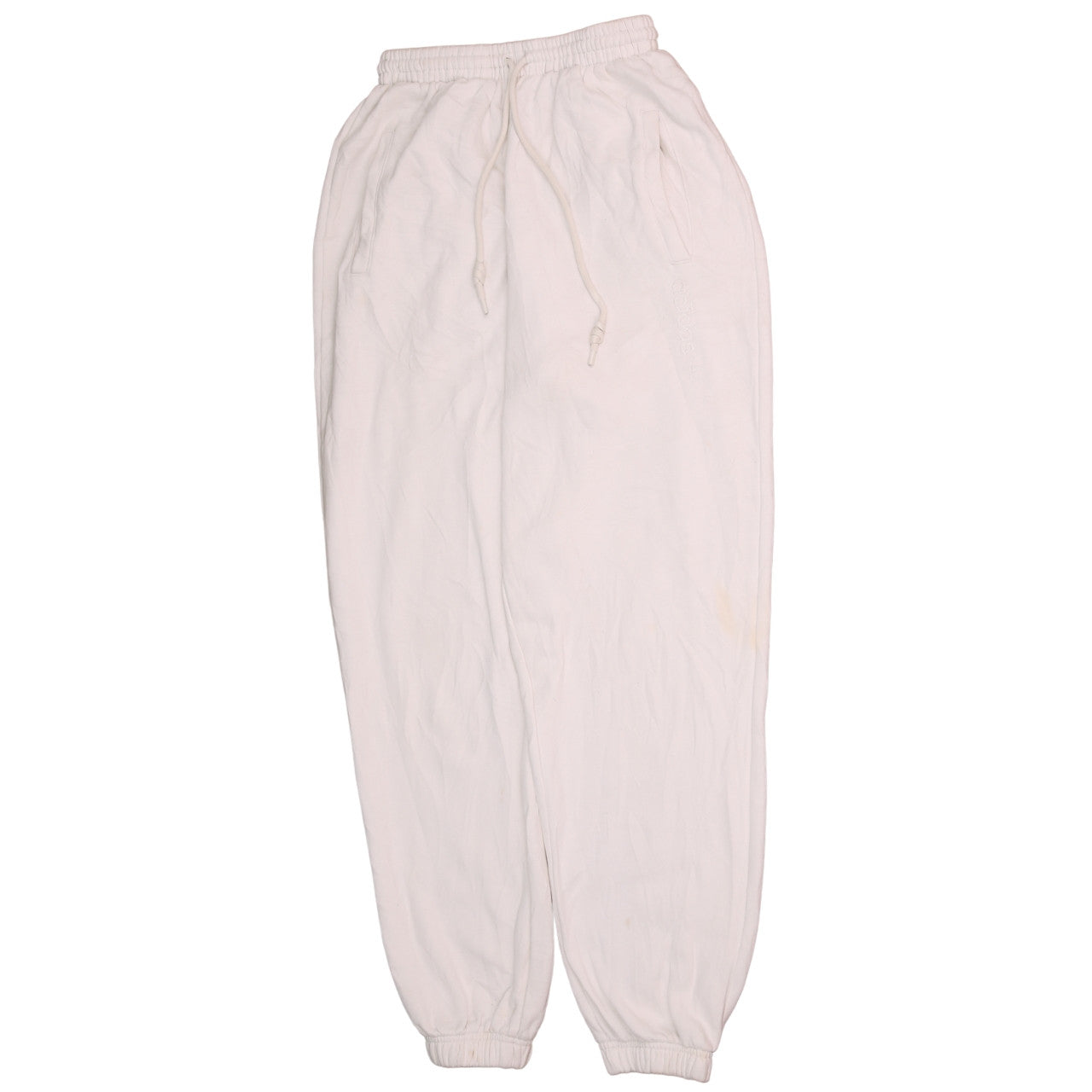 Adidas Womens White Jogger Sweatpants Size 6 Cotton Blend
