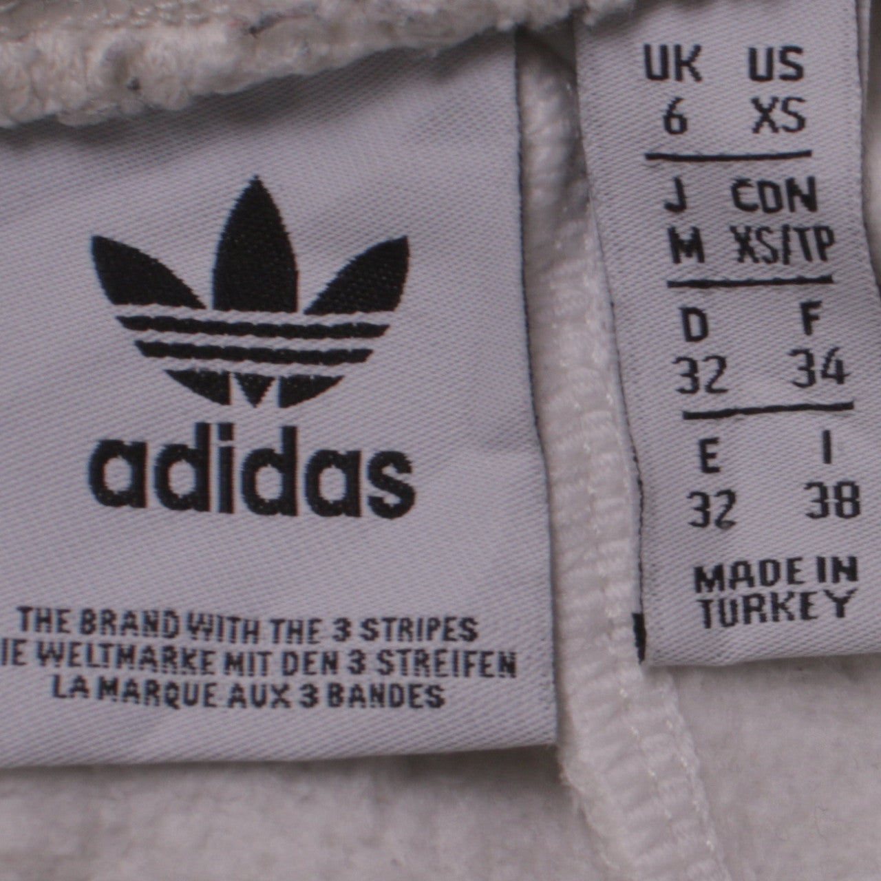 Adidas Womens White Jogger Sweatpants Size 6 Cotton Blend