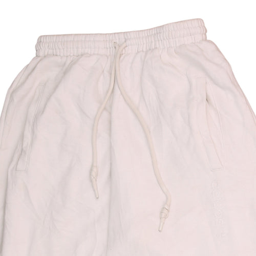 Adidas Womens White Jogger Sweatpants Size 6 Cotton Blend