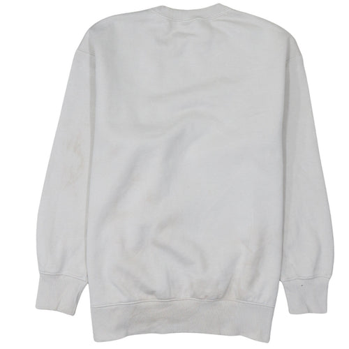 Nike Women Beige XS Pullover Crew Neck Sweatshirt Classic Logo