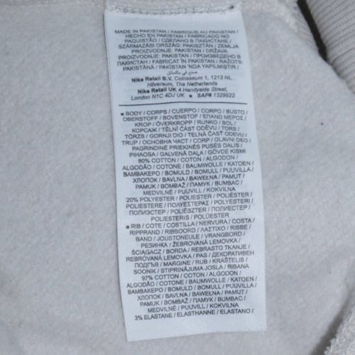Nike Women Beige XS Pullover Crew Neck Sweatshirt Classic Logo