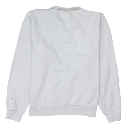 Fila Women’s White 1/4 Zip Sweatshirt Medium Cotton Blend Pullover