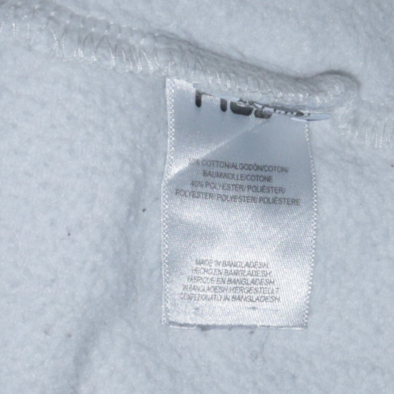 Fila Women’s White 1/4 Zip Sweatshirt Medium Cotton Blend Pullover