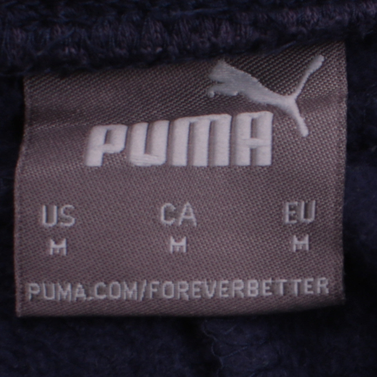 Puma Men's Blue Jogger Trousers Size M Fleece Elastic Waist Activewear