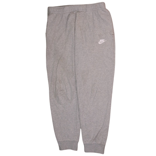 Nike Mens Grey Fleece Jogger Sweatpants L Regular Fit
