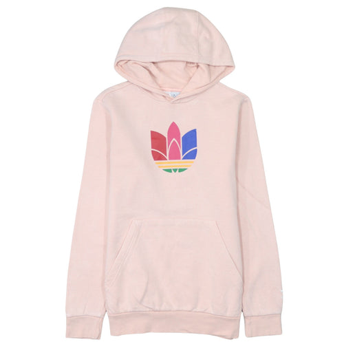 Adidas Girls Pink Logo Pullover Hoodie 13-14 Years Regular Fit Lightweight