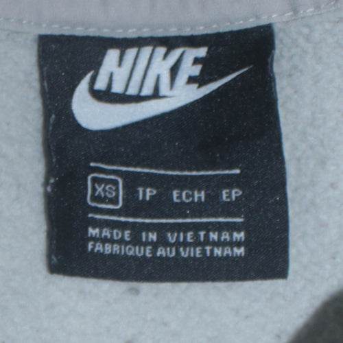 Nike Womens Beige XS Pullover Hoodie Gold Logo Just Do It