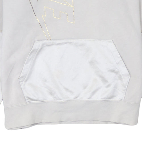 Nike Womens Beige XS Pullover Hoodie Gold Logo Just Do It
