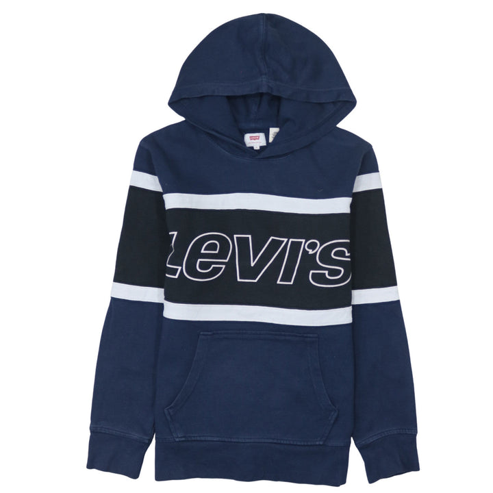 Levi's Teens Blue Striped Pullover Hoodie S Classic Logo