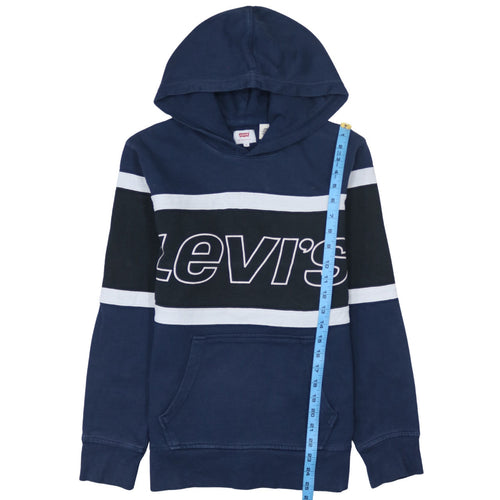 Levi's Teens Blue Striped Pullover Hoodie S Classic Logo