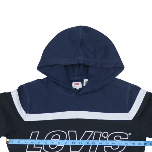 Levi's Teens Blue Striped Pullover Hoodie S Classic Logo