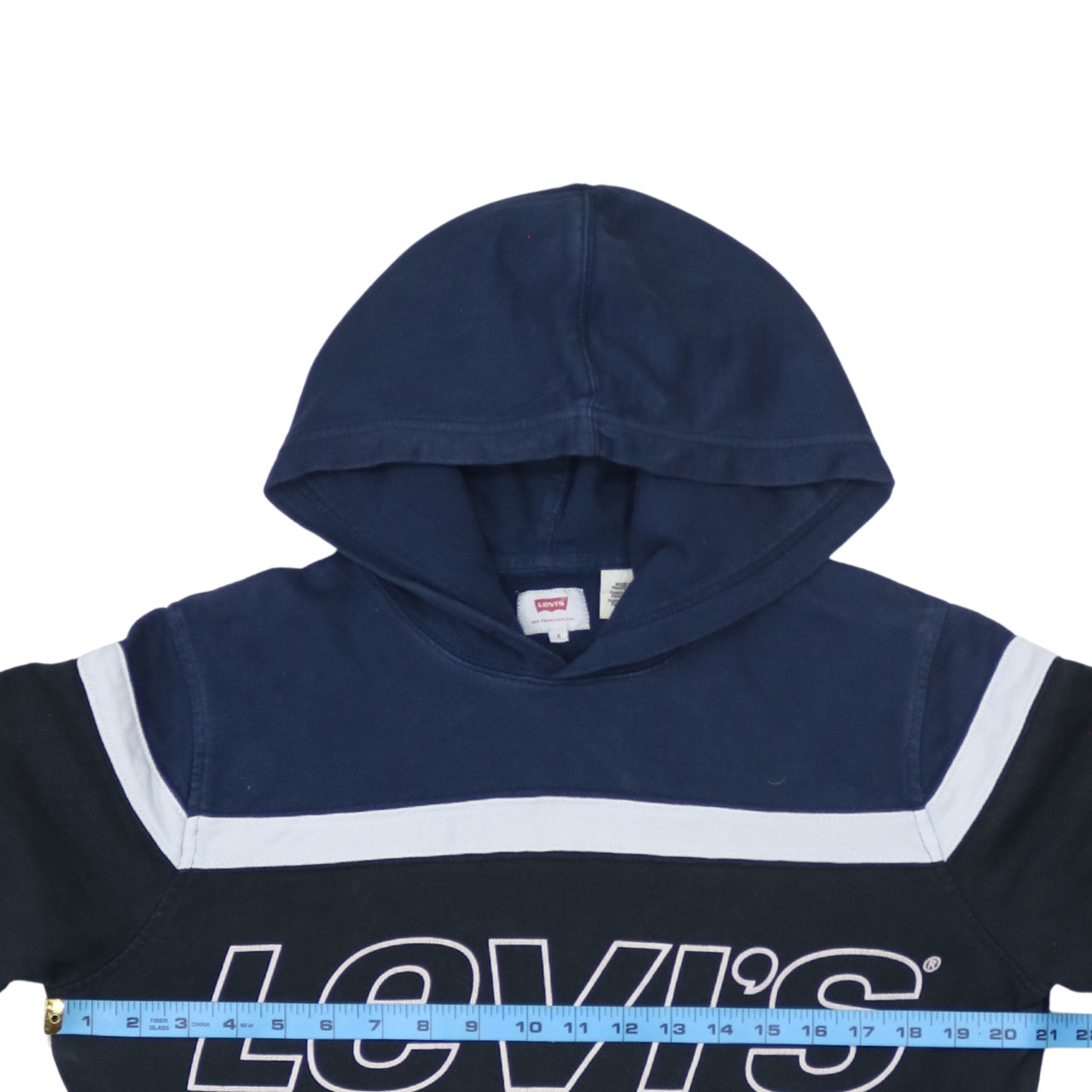 Levi's Teens Blue Striped Pullover Hoodie S Classic Logo
