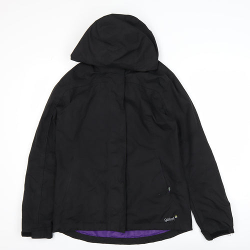 Gelert Womens Black Waterproof Hooded Rain Jacket Size 12