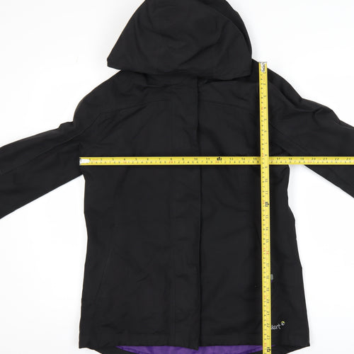 Gelert Womens Black Waterproof Hooded Rain Jacket Size 12