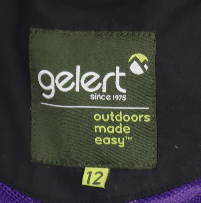 Gelert Womens Black Waterproof Hooded Rain Jacket Size 12