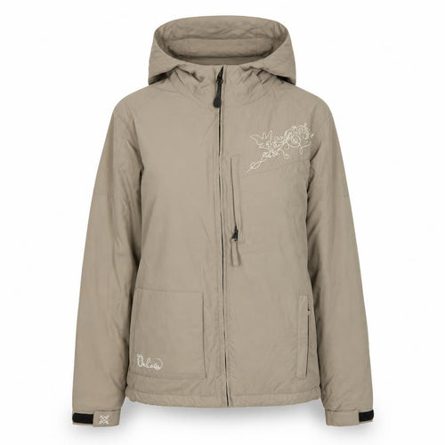 Oxbow Women’s Beige Hooded Windbreaker Jacket Size 2 Nylon Lightweight