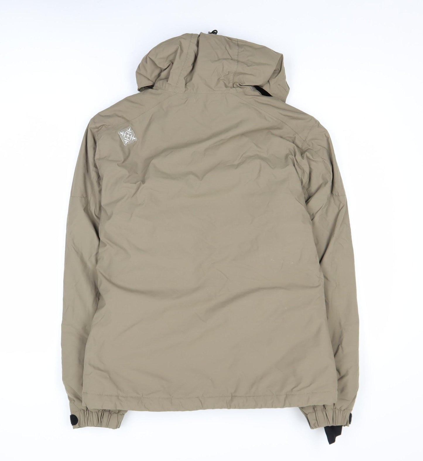 Oxbow Women’s Beige Hooded Windbreaker Jacket Size 2 Nylon Lightweight