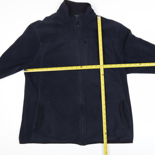 Marks and Spencer Men's Blue Fleece Jacket XL Regular Fit Zip Pockets