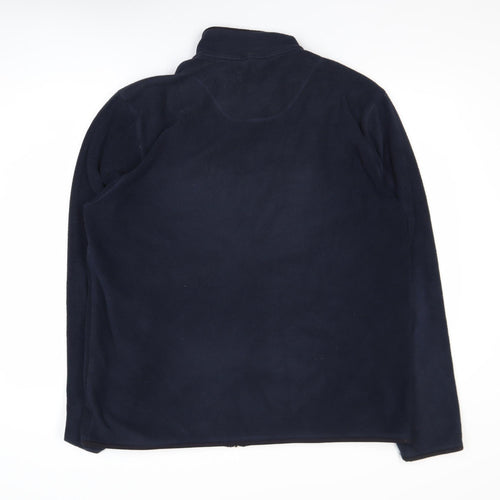 Marks and Spencer Men's Blue Fleece Jacket XL Regular Fit Zip Pockets