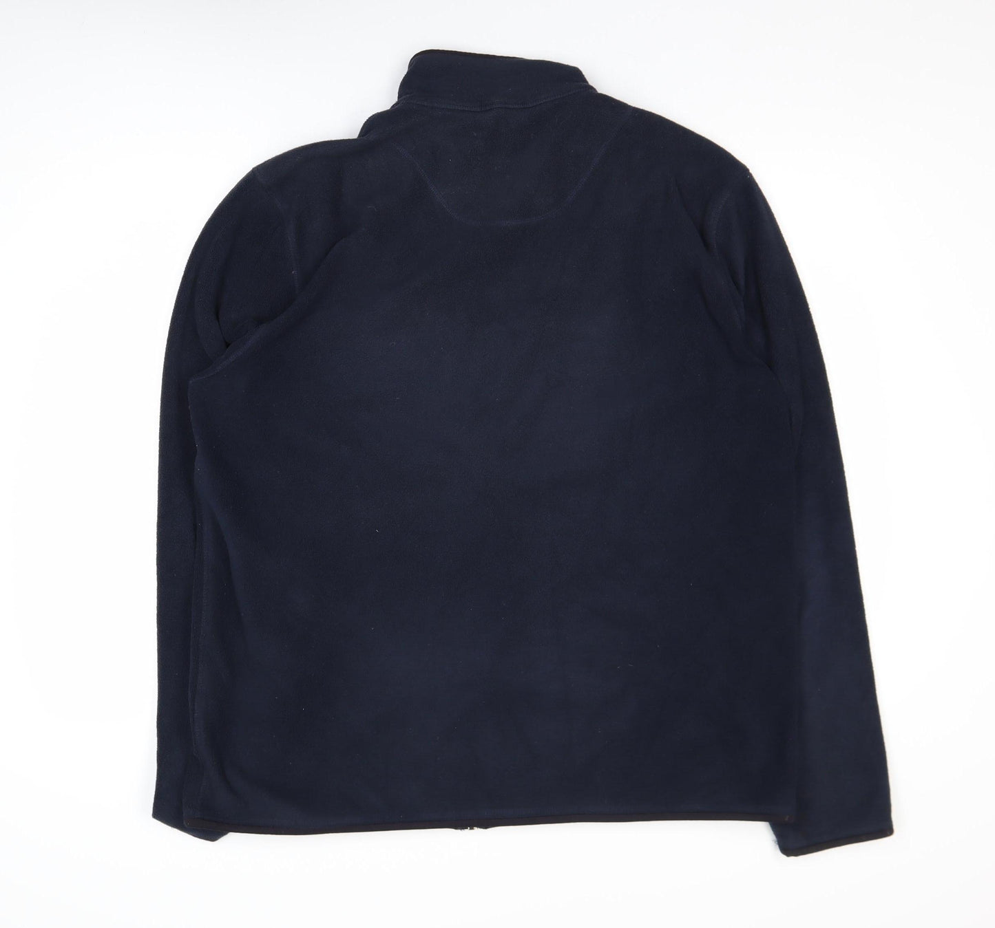 Marks and Spencer Men's Blue Fleece Jacket XL Regular Fit Zip Pockets