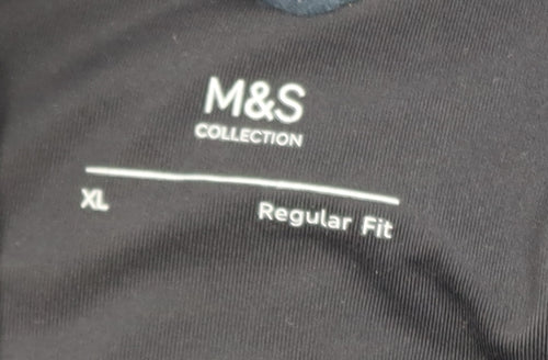 Marks and Spencer Men's Blue Fleece Jacket XL Regular Fit Zip Pockets