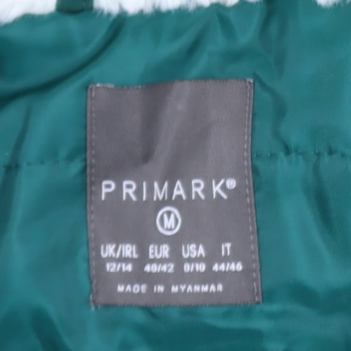 Primark Women’s Green Faux Fur Hooded Parka Coat Size 12