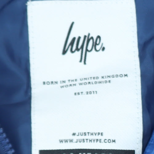 Hype Boys Blue Colourblock Puffer Gilet 14 Years Polyester Zip Waistcoat