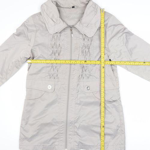 Finesse Women’s Grey Size 12 Mid-Length Zip Jacket
