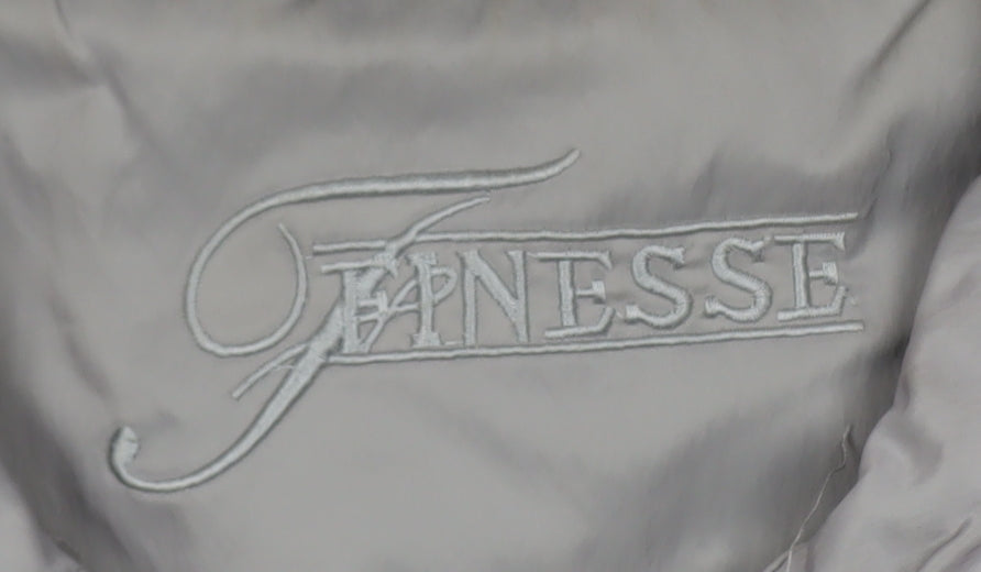 Finesse Women’s Grey Size 12 Mid-Length Zip Jacket