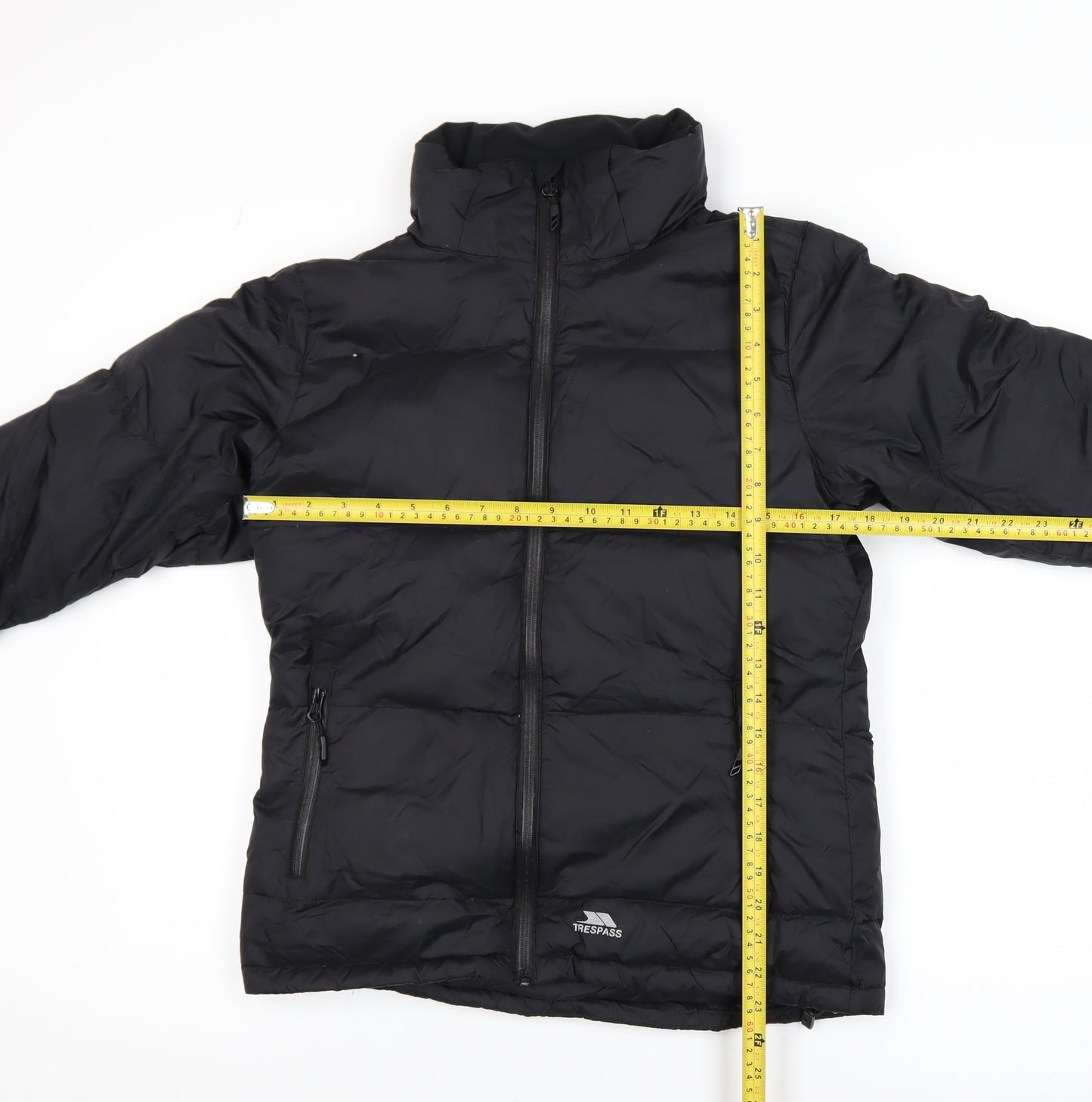 Trespass Men's Black Small Down Puffer Jacket Water Resistant Winter Coat