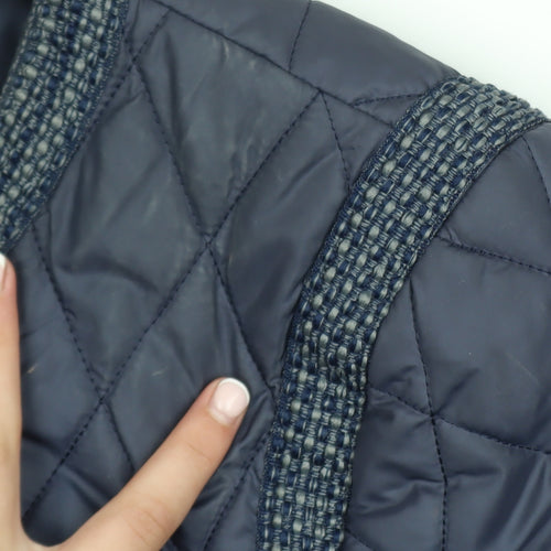 Klass Women’s Blue Quilted Full Zip Short Jacket Size 14