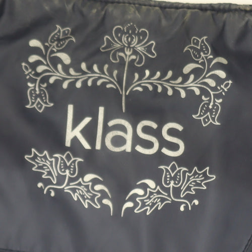 Klass Women’s Blue Quilted Full Zip Short Jacket Size 14