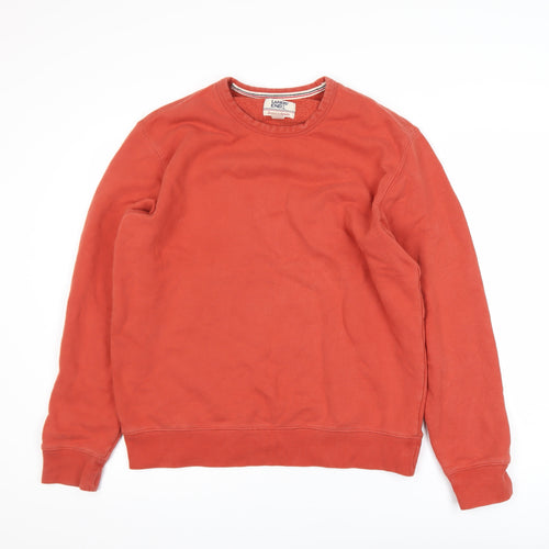 Lands' End Men's Red Pullover Sweatshirt Size M Crew Neck Fleece