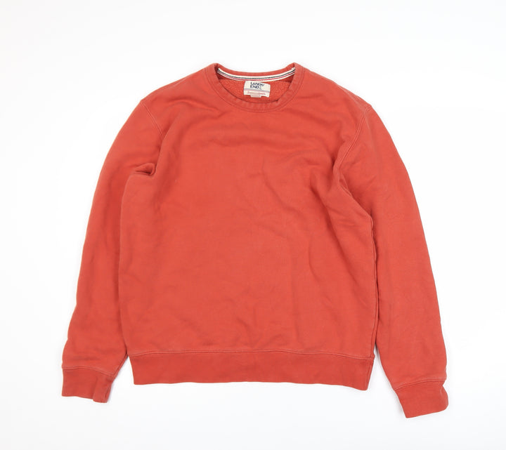 Lands' End Men's Red Pullover Sweatshirt Size M Crew Neck Fleece