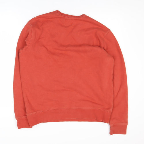 Lands' End Men's Red Pullover Sweatshirt Size M Crew Neck Fleece