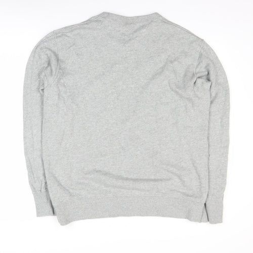 Uniqlo Men Grey Crew Neck Pullover Sweatshirt M Art Print