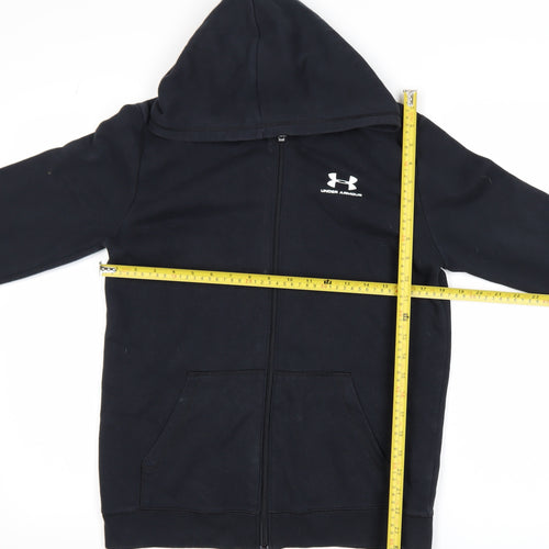 Under Armour Boys Black XL Full Zip Hooded Fleece Active Jacket