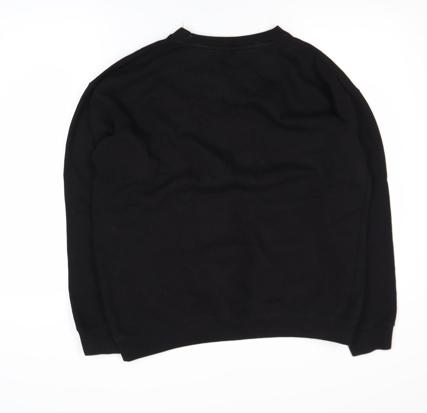 BoohooMAN Men's Black Graphic Wolf Sweatshirt Size S Regular Fit