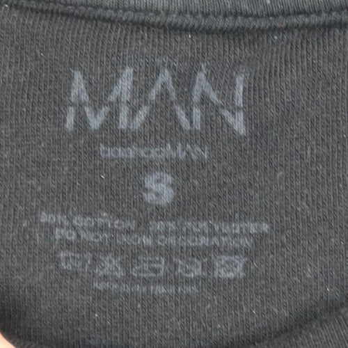 BoohooMAN Men's Black Graphic Wolf Sweatshirt Size S Regular Fit
