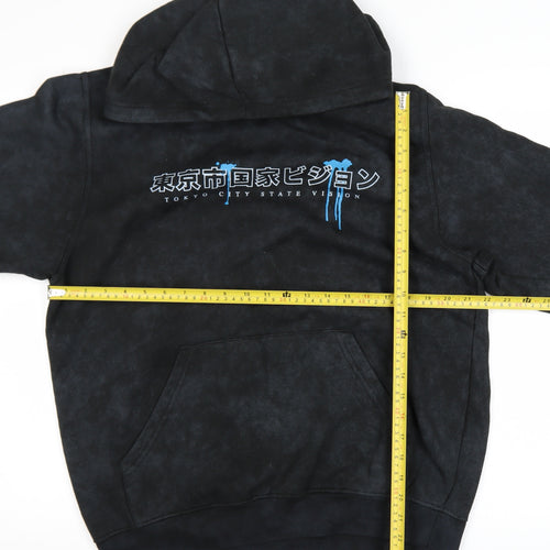 boohooMAN Men's Black Graphic Pullover Hoodie Size S