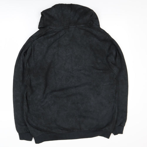 boohooMAN Men's Black Graphic Pullover Hoodie Size S