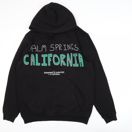 BoohooMAN Men's Black Pullover Hoodie Size S Graphic California