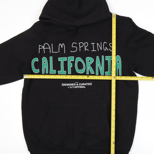 BoohooMAN Men's Black Pullover Hoodie Size S Graphic California