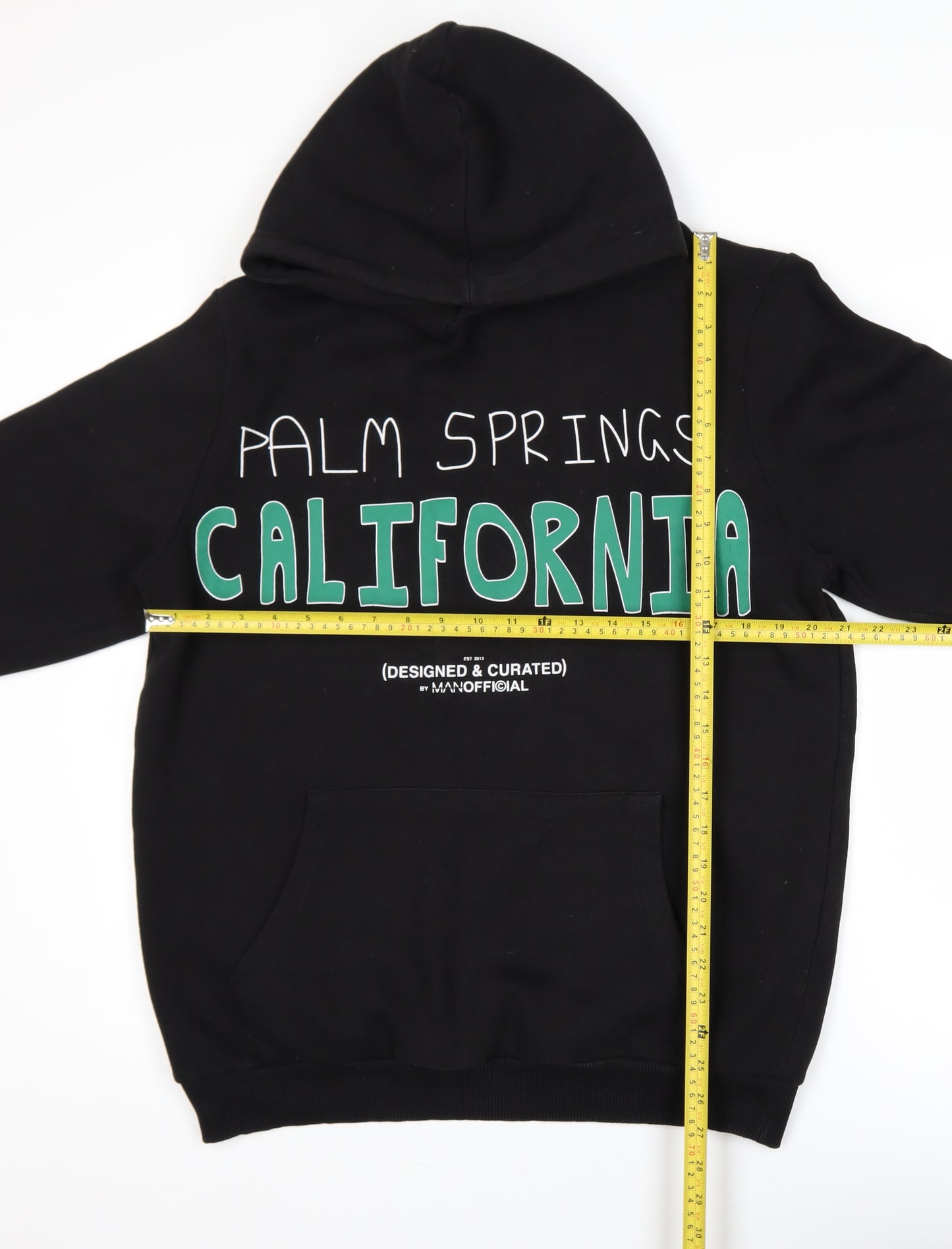 BoohooMAN Men's Black Pullover Hoodie Size S Graphic California