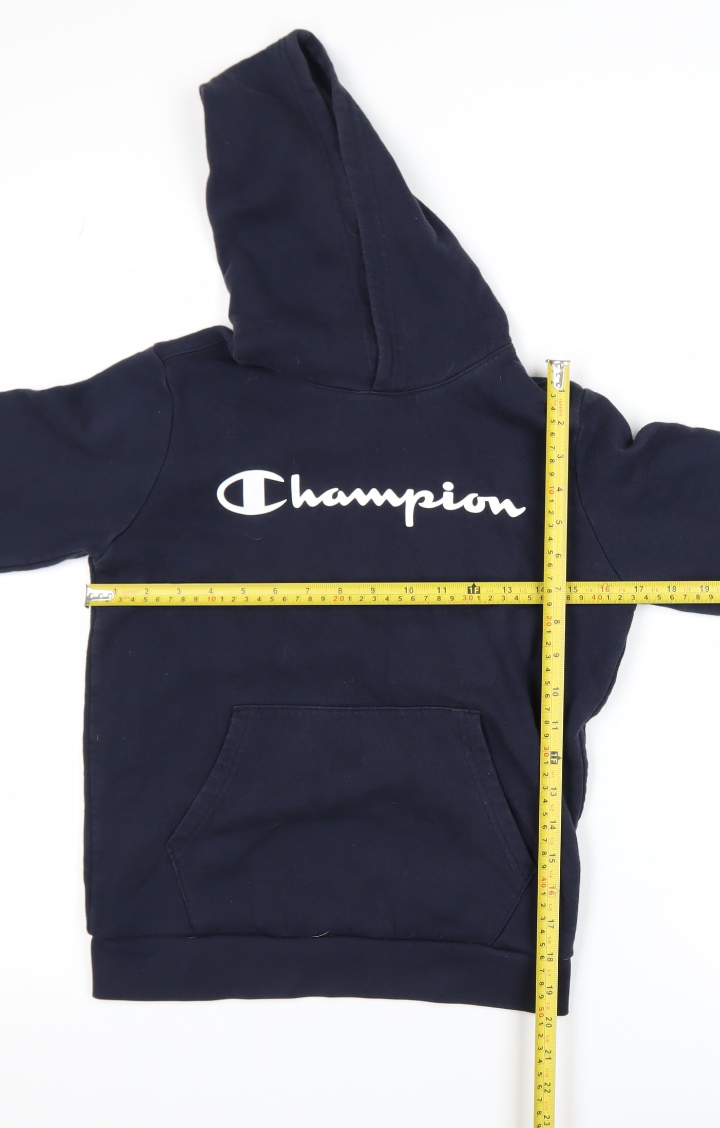 Champion Boys Navy Pullover Hoodie Large 11-12 Years Cotton Blend