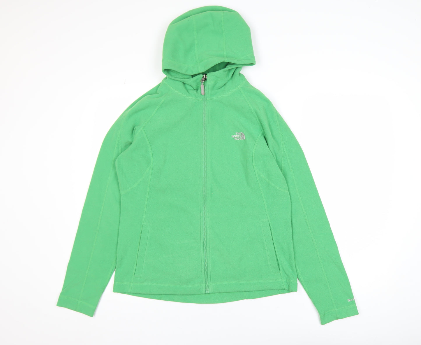 The North Face Women's Green Fleece Full Zip Hooded Active Jacket Size L