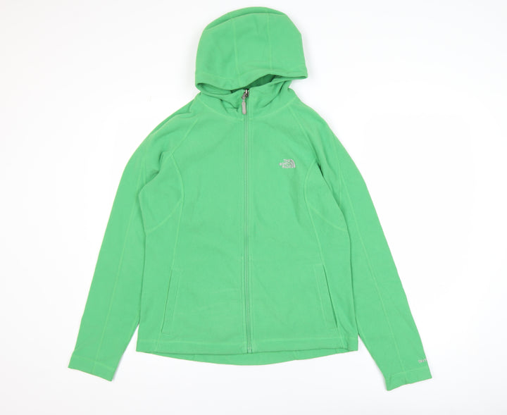 The North Face Women's Green Fleece Full Zip Hooded Active Jacket Size L