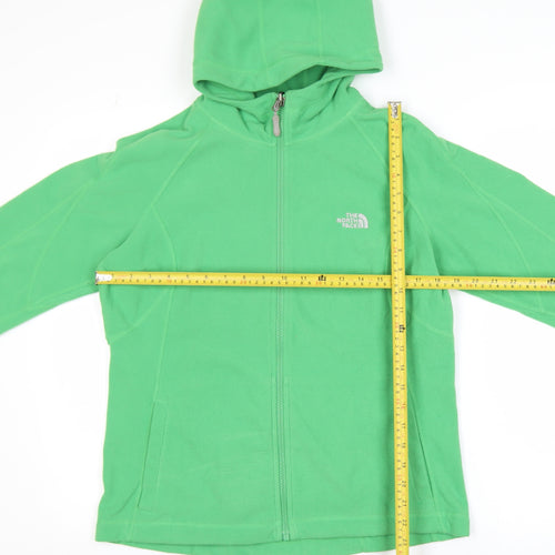 The North Face Women's Green Fleece Full Zip Hooded Active Jacket Size L